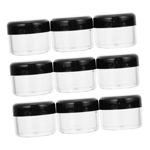 BATHVEVE 15 Piezas Tarros Redondos Transparente con Tapa Plástica para Crema Loción Cosmética Portátil para Viaje y Diario