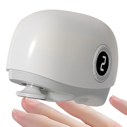 BinZyronic 電動ネイルクリッパー 3速LED照明 サイレント設計 プラスチック製 足用グルーミング (グレー)