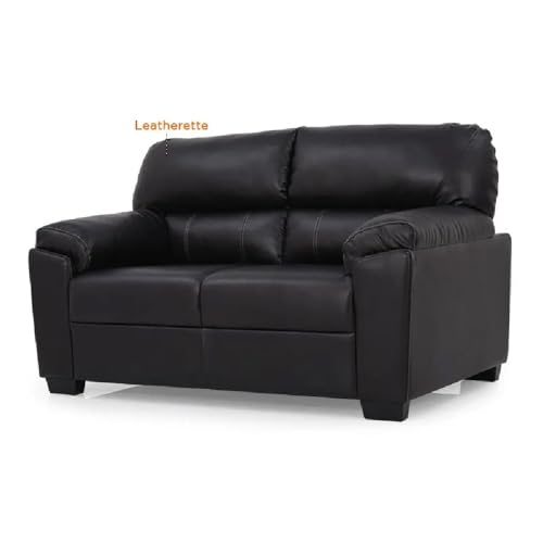 Image of Royaloak Sepang Malaysian Leatherette Sofa 2 Seater | Tufting Design | Pocket Springs for Extra Comfort | Flared Armrests | Solid Wood Frame Construction | High Backrest | Sofas for Living Room
