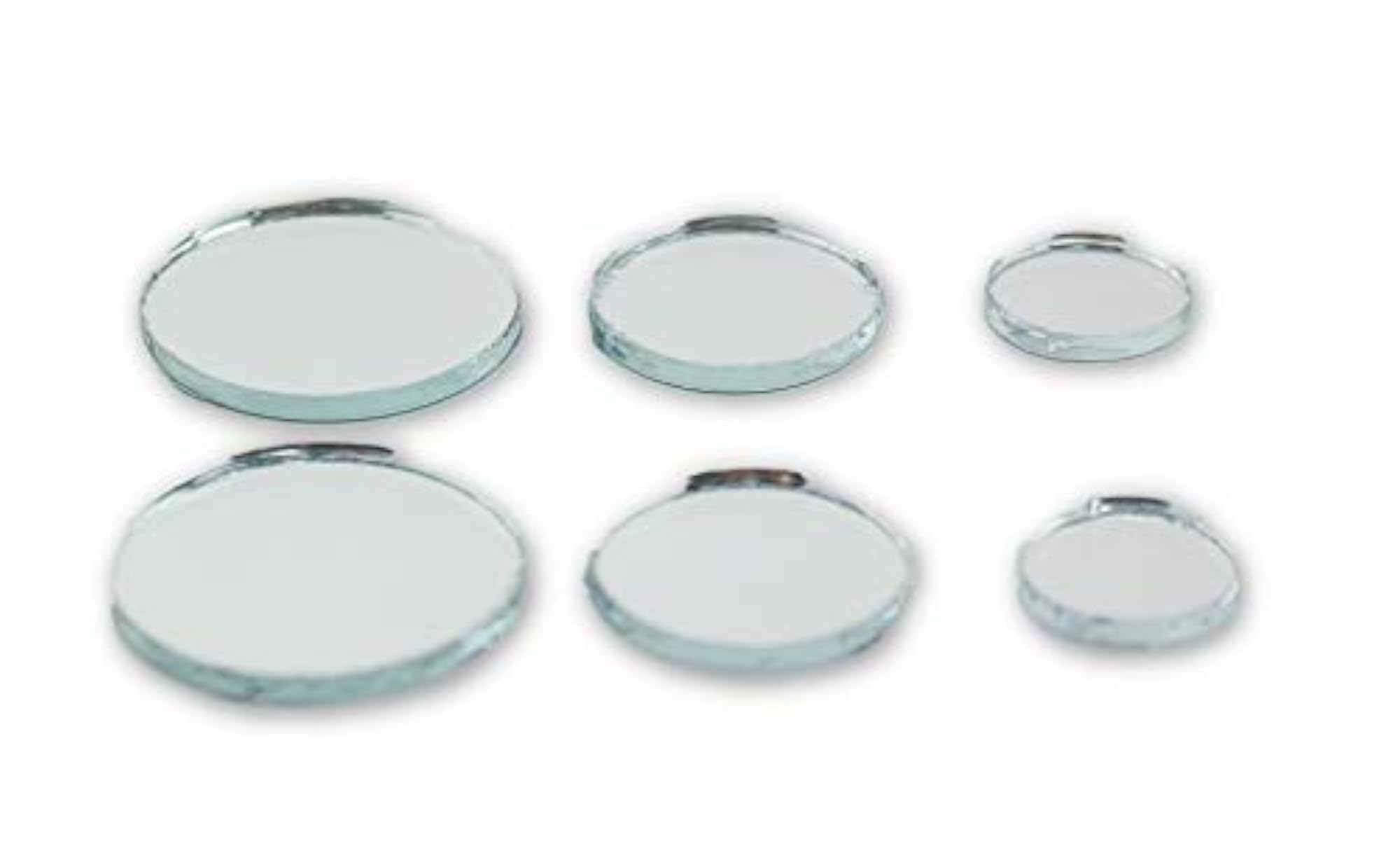 Small Mini Round Craft Mirrors Bulk Assortment, 100 Pieces