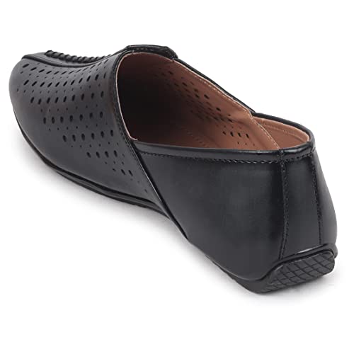 FAUSTO Men's Ethnic Traditional Juttis & Mojaris for Wedding|Ethnic|Occasions|Party|Fashion|Outdoor|Indoor|Lightweight|Shoes with Anti Skid TPR Sole