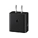 Samsung 25W Wall Charger Power Adapter with Cable, Super Fast Charging, Compact Design, Energy Efficient, Compatible with Galaxy and USB Type C Devices, Black