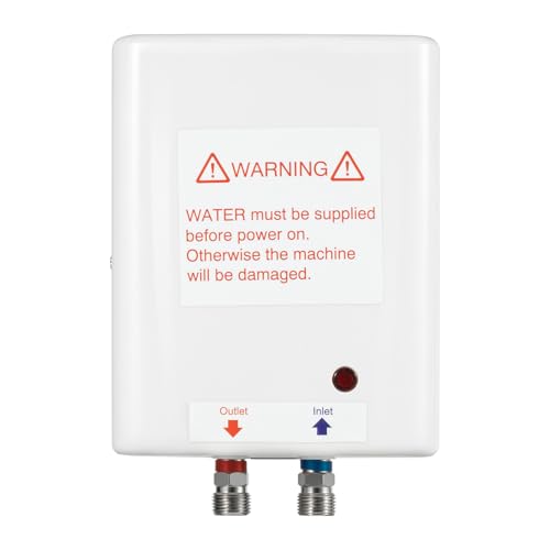 Calentador de agua instantáneo para ducha, 3500 W, con enchufe, 230 V, pequeño eléctrico, para cocina, baño, ducha, conector universal internacional G3/8 pulgadas para entrada y drenaje de agua