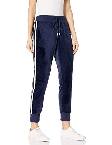 Skinnygirl Women's Love Side Stripe Jogger, Sapphire, Medium