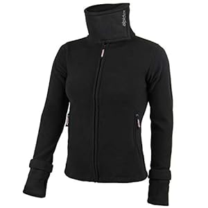 ALPIDEX Giacca Donna Pile Calda Morbido Full Zip Coletto Alto Felpa Nero