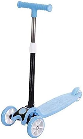 Ygqtbc Three-Wheel Damping Double Pedal Scooter Children's Sports Scooter Emissions Kick Scooter for Kids 3 Wheel Scooter for Toddlers Girls (Color : B)