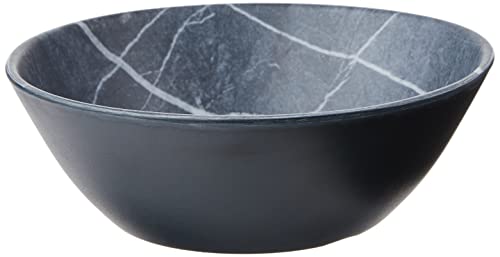 Carlisle FoodService Products Ridge Reusable Plastic Bowl for Home and Restaurant, Melamine, 22 Ounces, Soapstone, (Pack of 12)