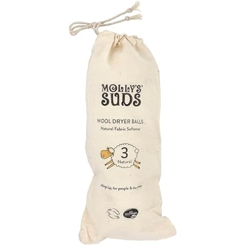 Molly's Suds Wool Dryer Balls - Natural Softener Cover