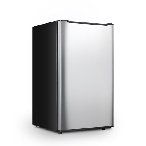 Image of Maine 3.0 Cu.Ft Upright Freezer, Mini Freezer with 3 Adjustable Thermostat, Single Door Compact Freezer with Reversible Door for Kitchen Apartment Office, Silver