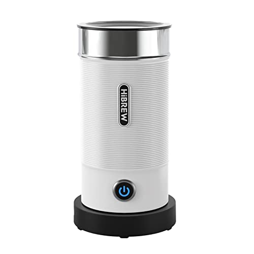 HiBREW M1A Electric Milk Frother, Automatic Milk Steamer Foamer for Cold/Hot Chocolate Latte Cappuccino, 3 in 1 Milk Heater Warmer 6.8oz (White)