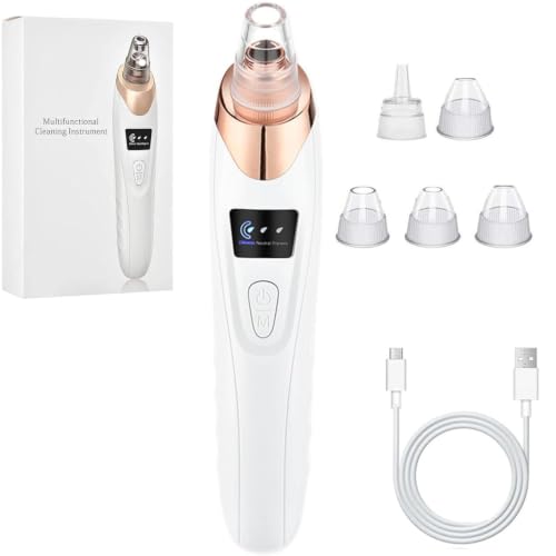Image of Raggle 5 in 1 Blackhead Remover Vacuum for Face Device with Multiple Heads, Blackhead Whitehead Removal Vacuum Device for Men & Women