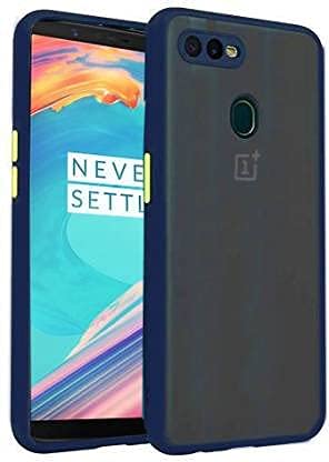 Nainika Camera Protection Back Case for Oneplus 5T/1+5T, Hard PC Shockproof Smoke Cover Blue