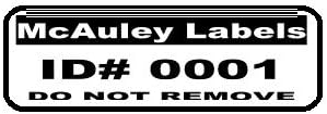 McAuley Asset Tags (1.5” x 0.5”) - Custom Asset Tags - Customized Barcode Asset Labels - Asset Management Tags for Indoor & Outdoor Use - Weather & Fade Resistant (Roll of 500)