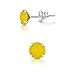 Yellow Stud Earrings - Aretes de Plata para Hombre - Joyería de Plata 925 para Mujer - Rhinestone Stud Earrings - Dance Comp Earrings - Swarovski Crystal Earrings - Svarovskı Earrings