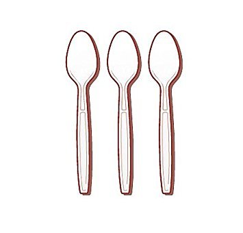 Fineline Settings Extra Heavy Cutlery Spoons, Black 1200 Pieces