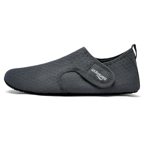 Image of WateLves Water Shoes for Women Men Swim Beach Aqua Socks Quick Dry Barefoot House Slippers Travel Shoes with Adjustable Magic Tape for Pool Diving Boating Yoga Surf