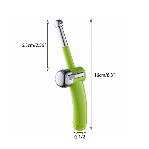 Toilet Muslim Chrome Bidet Spray Kits DIY Hand-held Shower Head Brass Green — view 4