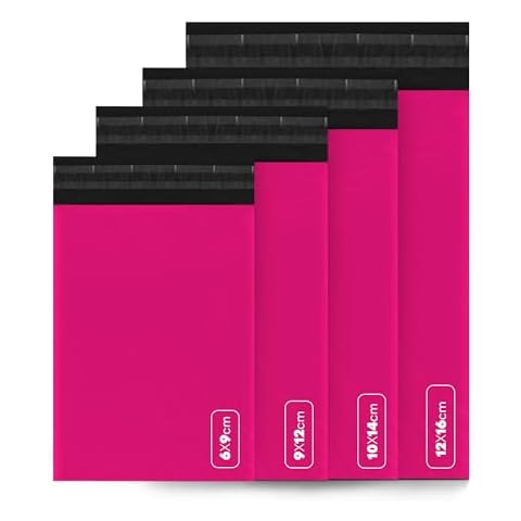 delka Mixed Size Pink Poly Mailer Bags Cover