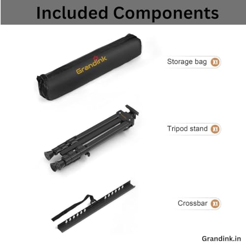 Grandink Portable Lightweight Tripod Easel for Professional Artists, Metal Display Easel Stand with Adjustable Height for Painting, Display and Advertisement Purposes - 5FT(Holds Canvas up to 32 Inch) (Image - 5)