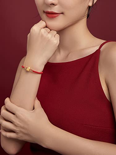 24K Gold Bracelet Chinese Zodiac Charm Bracelets Adjustable Red String Chain Lucky Link Good Luck Jewelry Snake Dragon Animal Beads Protection Braided Rope Stackable Bangle Unisex Gifts for Women Men4