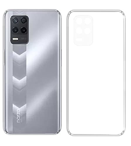 Image of Soft Silicone Back Cover Compatible with Realme 9 5G / 8s 5G / 8 5G / Narzo 30 5G, Transparent Case