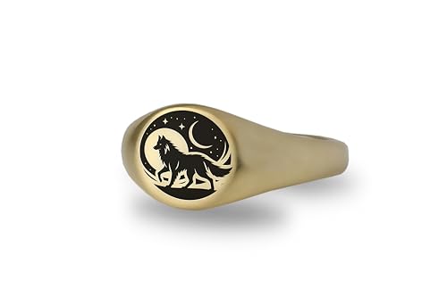 Bague signet loup gravé idéale pour sublimer votre style au quotidien