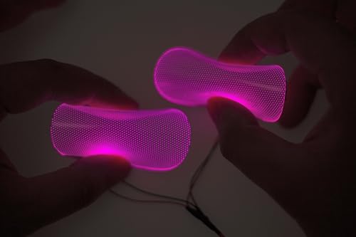 Image of [ Round ] Pink Star-Lord Decorations led Light Flexible Helmet Lights Cosplay DIY kit RGB Superhero for Men Gifts