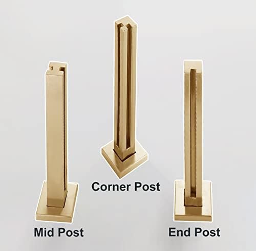 Stainless Steel Glass Railing Post Kit - 105cm for Outdoor Deck & Indoor Stair Balustrade - Durable & Modern Safety Solution for Elegant Spaces