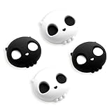 GeekShare Switch 2対応 アナログスティックカバー スイッチ2025 ジョイコン joy con対応カバー 親指グリップキャップ シリコン コントロール保護カバー 滑り止め 摩擦増え 人間工学デザイン 互換性あり 耐久性高い (ブラックホワイト)