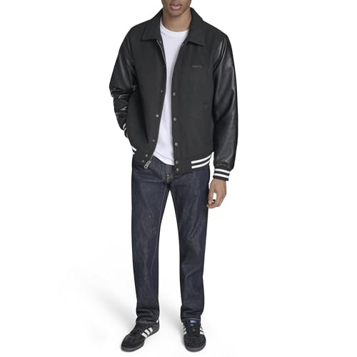 Levi's Mens Mixed Media Letterman Varsity Jacket2