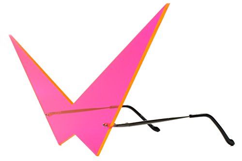Anime Inspired Futuristic Comic Costume Cosplay Large Pointy Triangle Pink Sunglasses