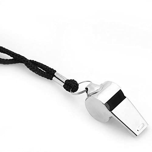 Silbatos metálicos para árbitro 3 pzas con cordón miniatura 2
