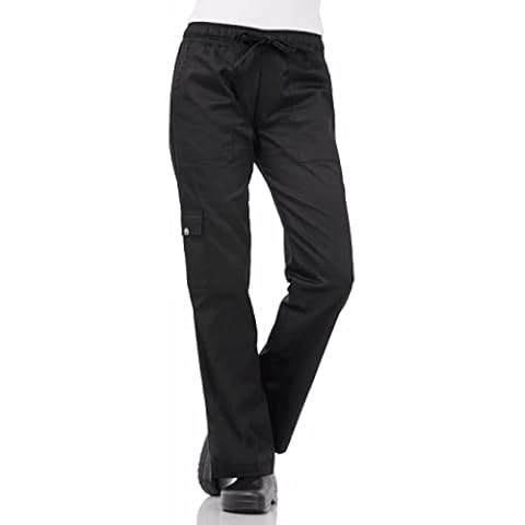 Chef Works Women's Cargo Chef Pants, Black, Medium Cover