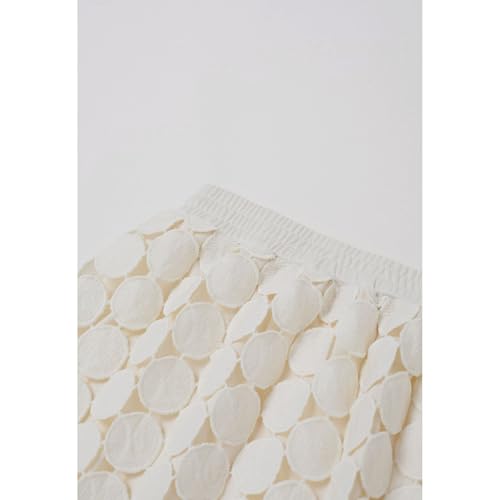 CHICWISH Women Summer Crochet Circle Fringe Hem Maxi Skirt Hollow Out High Elastic Waist Vacation Beach Long Skirt4