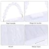 Sac à main en acrylique pour femme avec chaîne de perles Blanc Pour fête de mariage, blanc #2