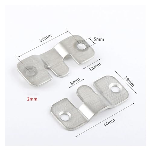 Image of CHATROOM 10PCS Stainless Steel Photo Frame Hook Hanging Picture Hardware Pendant Interlocking Z-Clamps Furniture Hardware Accessories(44 * 19mm)