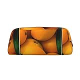 Matériau : notre trousse à crayons Fresh Mangoes est fabriquée en cuir croisé à l'extérieur et en tissu polyester importé à l'intérieur, doux et modéré, léger et portable