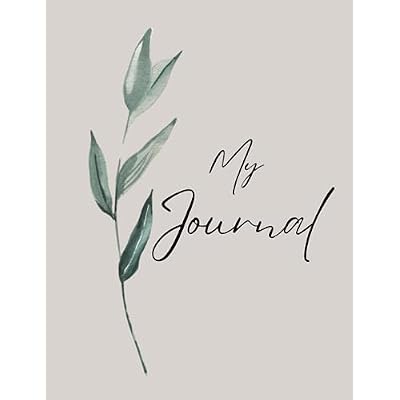 'My Journal' - minimalist journal/notebook/diary - 120 lined pages - leaves - small business