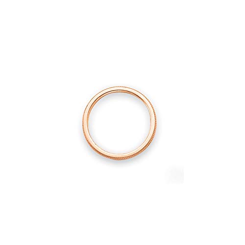 Wedding Band Ring Band 14K Rose Gold Bridal Jewelry Women's Standard Flat2