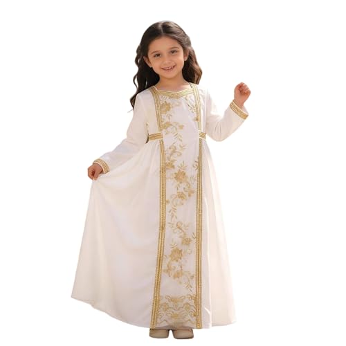 Robe de prière islamique à manches longues pour enfant fille pudique