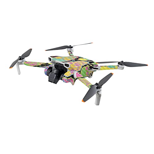 Image of MightySkins Carbon Fiber Skin Compatible with DJI Mini 3 - Candy Skulls | Protective, Durable Textured Carbon Fiber Finish | Easy to Apply | Made in The USA