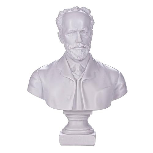 danila-souvenirs Russian Composer Pyotr Tchaikovsky Marble Bust Statue Sculpture 7.8'' (19.5 cm)