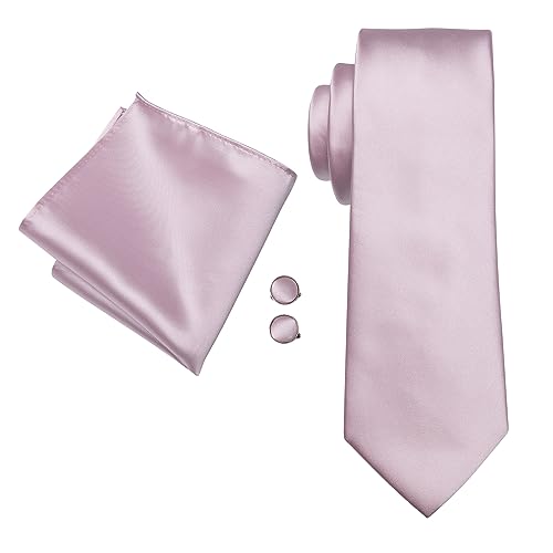 Image of Hi-Tie Men's Silk Ties Formal Woven Classic Necktie Pocket Square Set
