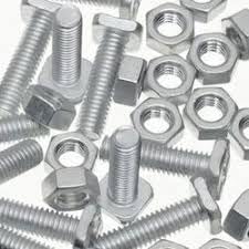 1/4" inch x 2" inch (50mm) thread length galvanized steel (Mild steel coated with zinc) Hexagonal head bolt,nut & washers - 10 Nos-image-31