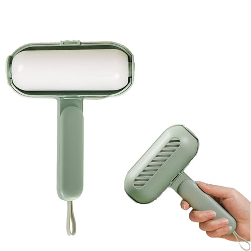 Reusable Lint Roller - Washable Pet Hair Remover that Never Needs Sticky Sheets Powerful Gel Brush for Dog & Cat Hair on Furniture Couch Carpet Bedding and Car Upholstery