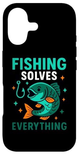 Fishing Solves Everything ʔtBbV[}[AfUC X}zP[X iPhone 17 p