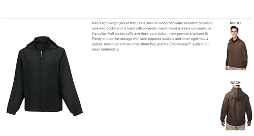 Image of AFC Men's Lightweight 6015 Windproof Jacket with Concealed Hood Performance Coat