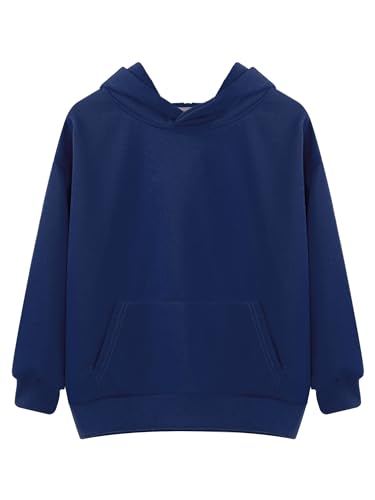 Kids Boys Girls Hooded Sweatshirt Long Sleeve Pullover Top Tee with Pockets Workout Warm Outwear3