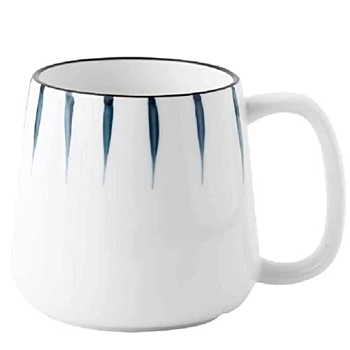 eKsdf Tasse à café en céramique - Grande tasse à café - 400 ml - Moderne - Avec anse - Cadeau pour anniversaire, Noël, femmes, filles, petite amie (bleu-A)
