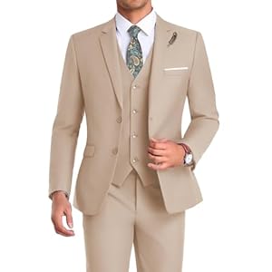 High-End Suits Men Suit Groomsmen Suit Orange Slim Fit 3 Pieces Suit for Men Notched Lapel Jacket Vest Pants